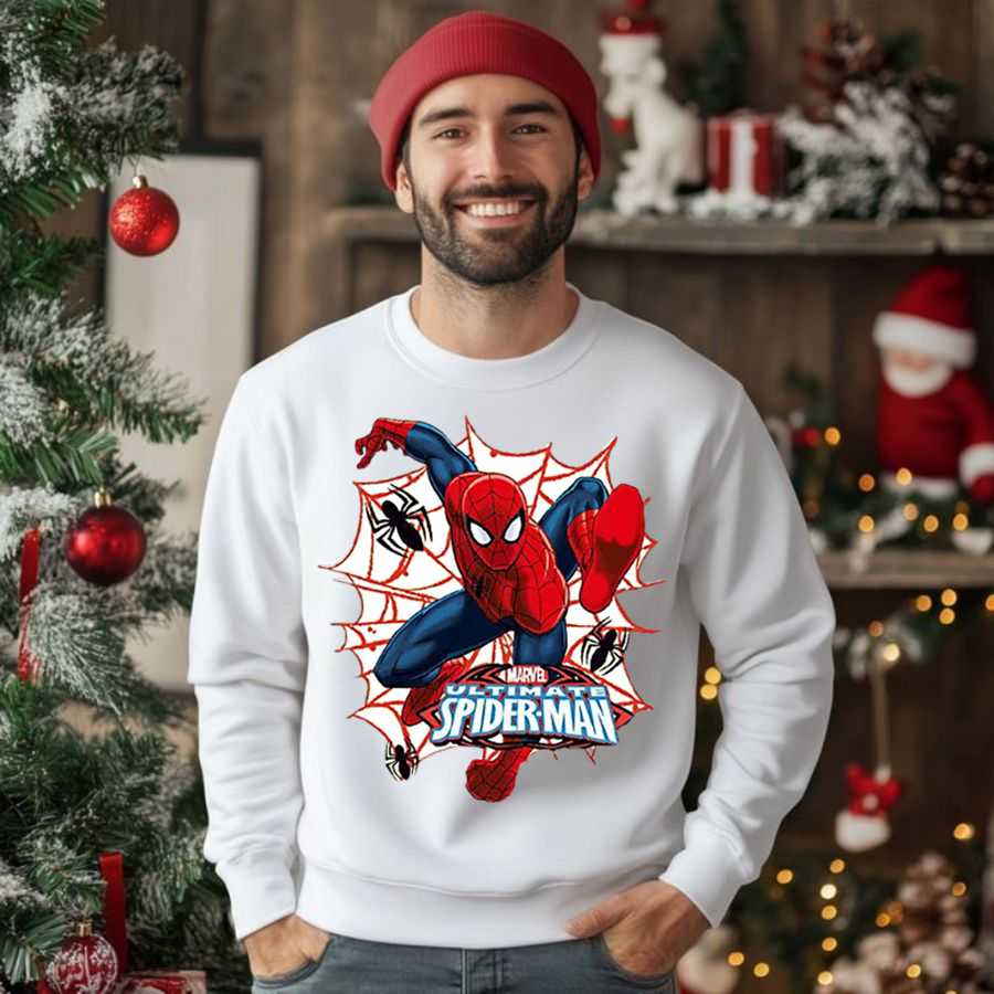 Ultimate Spider-Man Action Pose Logo Graphic Sweatshirt 2 Ultimate Spider-Man Action Pose Logo Graphic Sweatshirt 2